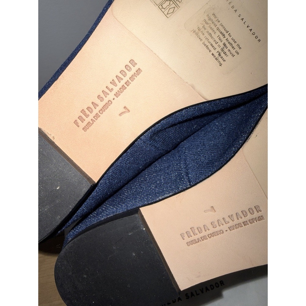 Freda Salvador Jada Ballet Flats Indigo Denim Sz 7 S - Picture 8 of 8
